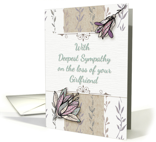 Sympathy for the loss of Girlfriend Pretty Flowers card (1463144)