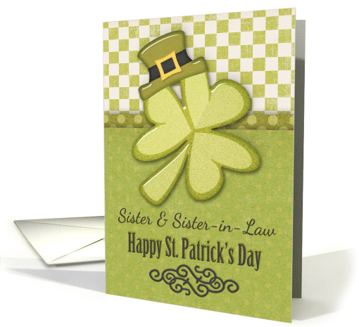 Happy St. Patrick's Day to Sister and Sister-in-Law Shamrock card