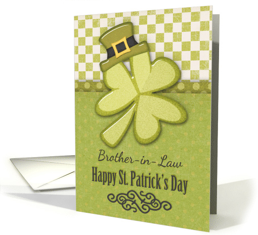 Happy St. Patrick's Day to Brother-in-Law Shamrock Wearing Hat card