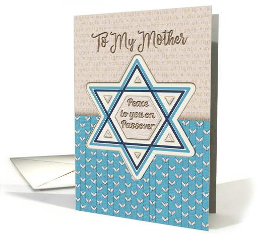 Happy Passover Peace to You for Mother Star of David card (1471170)
