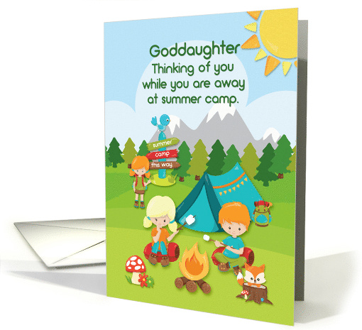 Thinking of You at Summer Camp Goddaughter Campers card (1471470)