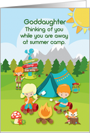 Thinking of You at Summer Camp Goddaughter Campers card