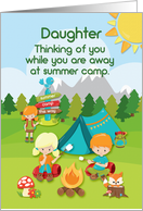 Thinking of You at Summer Camp Daughter Campers card