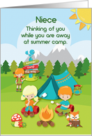 Thinking of You at Summer Camp Niece Campers card
