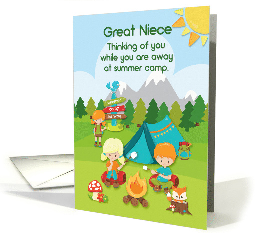 Thinking of You at Summer Camp Great Niece Campers card (1471482)
