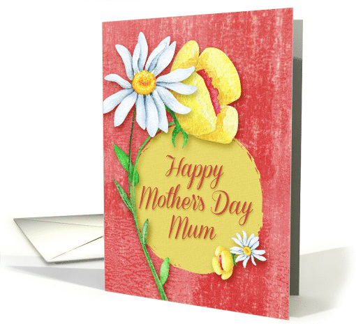 Mum Mother's Day Pretty Watercolor Effect Flowers card (1475184)