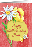 Mum Mother’s Day Pretty Watercolor Effect Flowers card