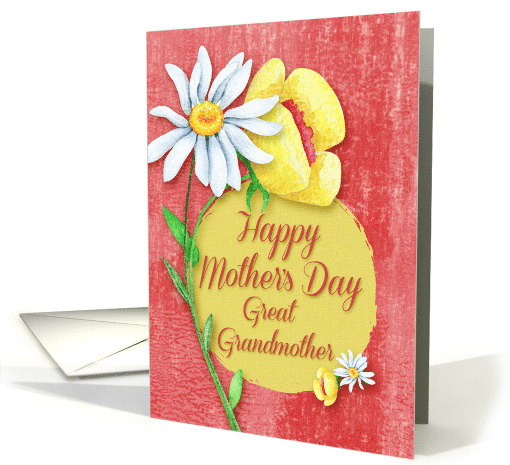 Happy Mother's Day to Great Grandmother Pretty Watercolor Flowers card