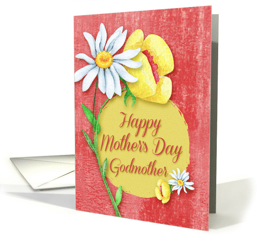 Happy Mother's Day to Godmother Pretty Watercolor Effect Flowers card