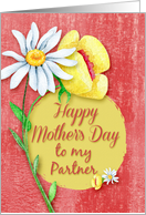 Happy Mother’s Day to Partner Pretty Watercolor Effect Flowers card