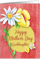 Happy Mother’s Day to Goddaughter Pretty Watercolor Effect Flowers card