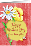 Happy Mother’s Day to Granddaughter Pretty Watercolor Effect Flowers card