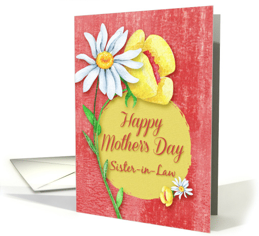 Happy Mother's Day Sister-in-Law Pretty Watercolor Flowers card