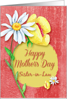 Happy Mother’s Day Sister-in-Law Pretty Watercolor Flowers card