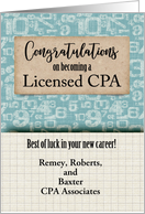 Congratulations on Becoming Licensed to be a CPA Custom Business Name card