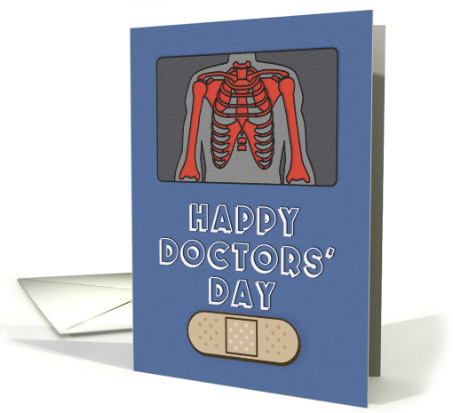 Happy Doctors' Day X-Ray and Bandage card (1505698)