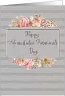 Happy Administrative Professionals Day Pretty Floral Frame card