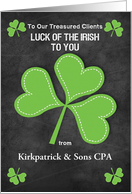 Happy St. Patrick’s Day Business To Clients Luck of the Irish card