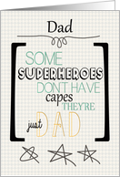 Happy Father’s Day to Dad Superhero Word Art card