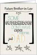 Happy Father’s Day to Future Brother in Law Superhero Word Art card