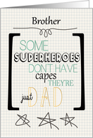 Happy Father’s Day to Brother Superhero Word Art card