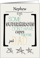 Happy Father’s Day to Nephew Superhero Word Art card