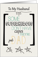 Happy Father’s Day to Husband Superhero Word Art card