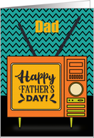 Dad Father’s Day Retro TV Word Art card
