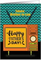 Happy Father’s Day to Future Brother in Law Retro TV Word Art card