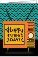 Happy Father’s Day Retro TV Word Art card