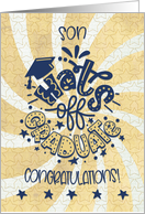 Congratulations Graduate to Son Whimsical Word Art card