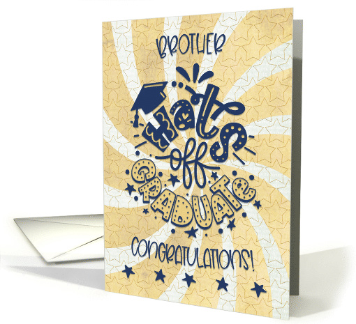 Congratulations Graduate to Brother Whimsical Word Art card (1571474)