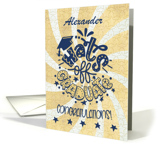 Congratulations Graduate Custom Name Whimsical Word Art card (1571776)