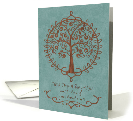 Sympathy for Loss of a Loved One Beautiful Tree of Life card (1578380)