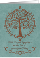 Sympathy for Loss of Grandfather Beautiful Tree of Life card