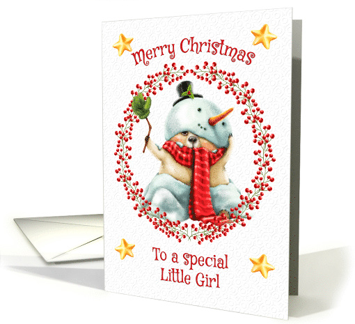 Merry Christmas to a Special Little Girl Cute Bear in... (1588724)