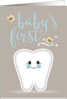 Congratulations on Baby’s First Tooth Big Tooth and Bumblebees card