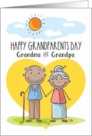 Happy Grandparents Day to Grandma and Grandpa African American Couple card