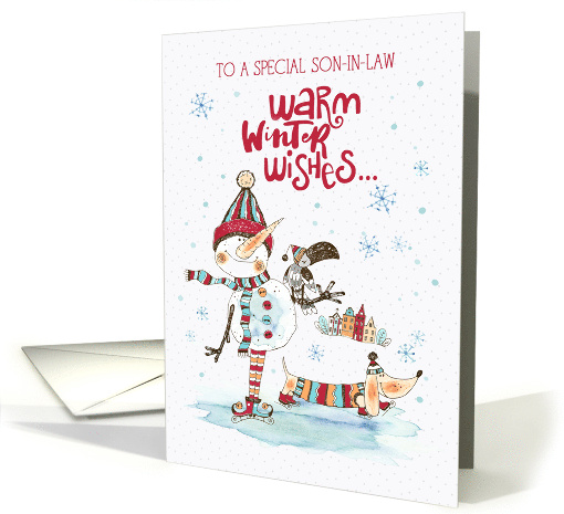Son in Law Christmas Greeting Warm Winter Wishes card (1656048)