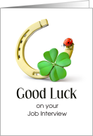 Good Luck for Job Interview Good Luck Charms card