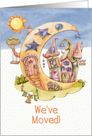 New Address Announcement Magical Moon Houses in the Sky card