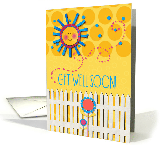 Get Well Soon Cheery Sunshine and Flowers card (1696918)