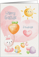 Daughter Happy Easter Adorable Bunny and Chick card