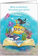 Back to School Whimsical Ocean Scene card