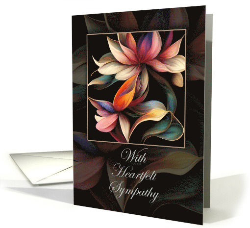 Sympathy For Anyone Beautiful Painted Look Flowers card (1753540)