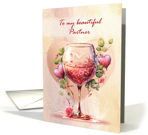 Partner Valentine's Day Beautiful Wine Glass with Hearts... (1757112)