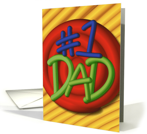 Dad Father's Day Number 1 Dad Bold Word Art card (1760448)
