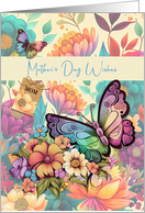 Mom Mother’s Day Beautiful Butterflies and Flowers card