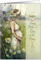 Daughter Mother to Be Mother’s Day Pregnant Woman in Flowers card