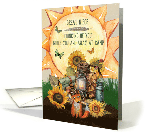 Great Niece Summer Camp Thinking of You Camping Gear card (1776508)